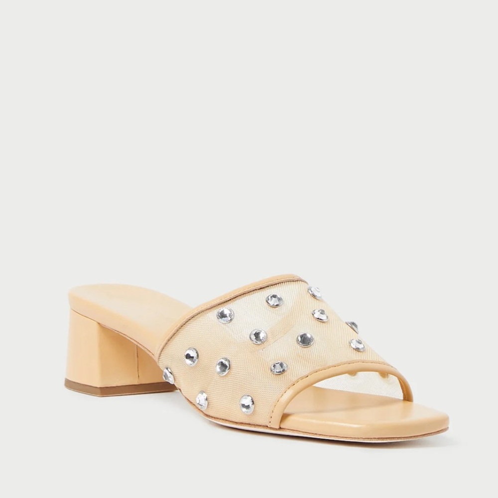 Loeffler Randall Brooke Caramel/Crystal Mesh Mule Brand New in Box. Size 8 1/2 - Picture 4 of 8